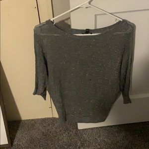 Gray shirt, with silver sparkle. Xs
